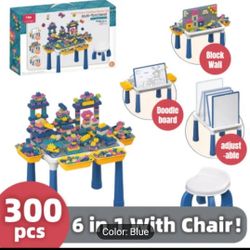 Brand new in box 📦 building block table with small stool!