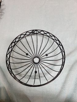 Round Black Wire Metal Basket