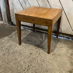 Square Brown Marble Wood Table 9TCXYH