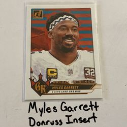 Myles Garrett Cleveland Browns All-Pro DE Donruss Short Print Insert Card. 