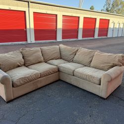 2 Piece Light Brown Sectional Sofa