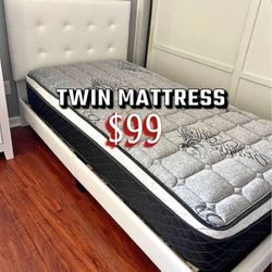 Twin Size Mattress Pillow Top Bamboo Brand New