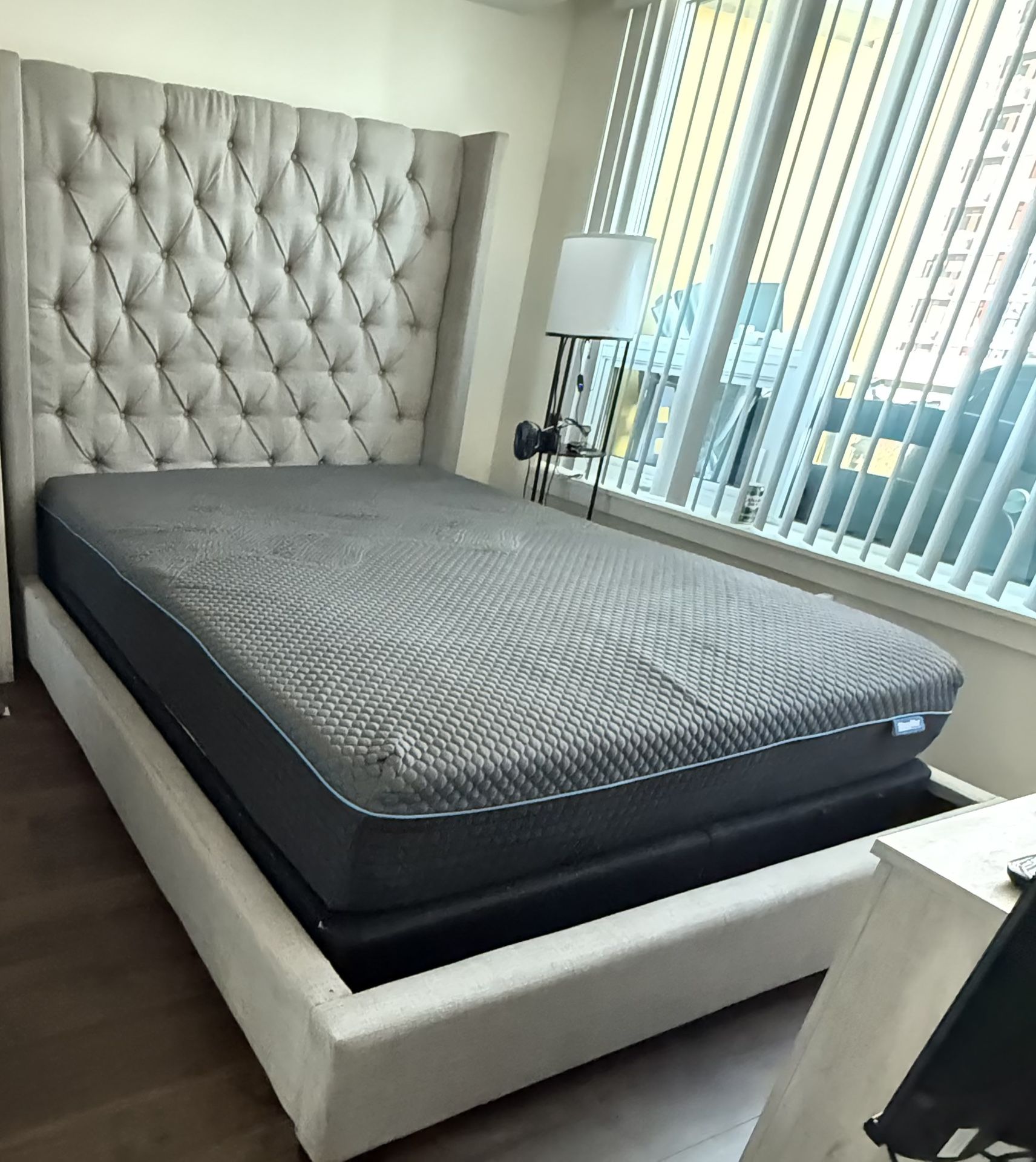Queen Bed Frame, Mattress & Box Spring
