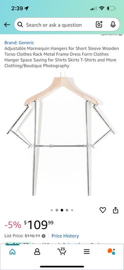 Flexible, mannequin hanger
