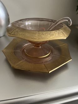 Vintage Depression Glass Bowl 3pc