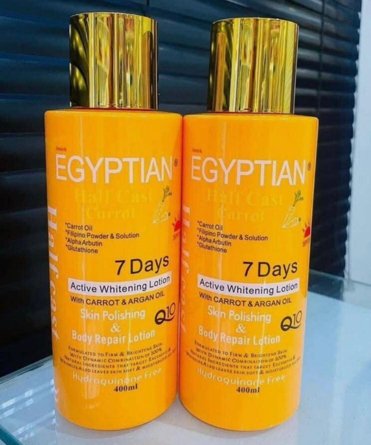pure egyptian whitening gold Lotion.advanced firming, xtra whitening 2pcs 400ml