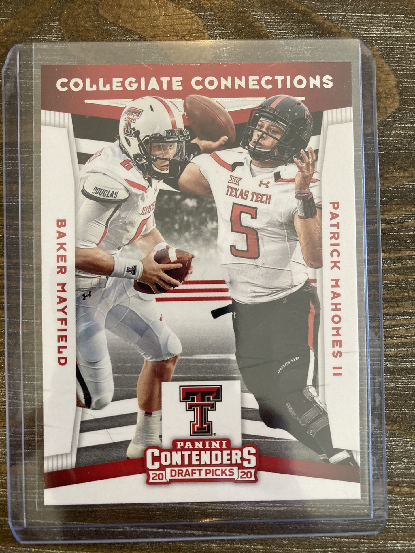 Patrick Mahomes And Baker Mayfield Collegiate Connections Card