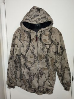 Vintage Camo Hoodie Mens XL Reversible Plain Black Winchester Y2K Heavy Thick