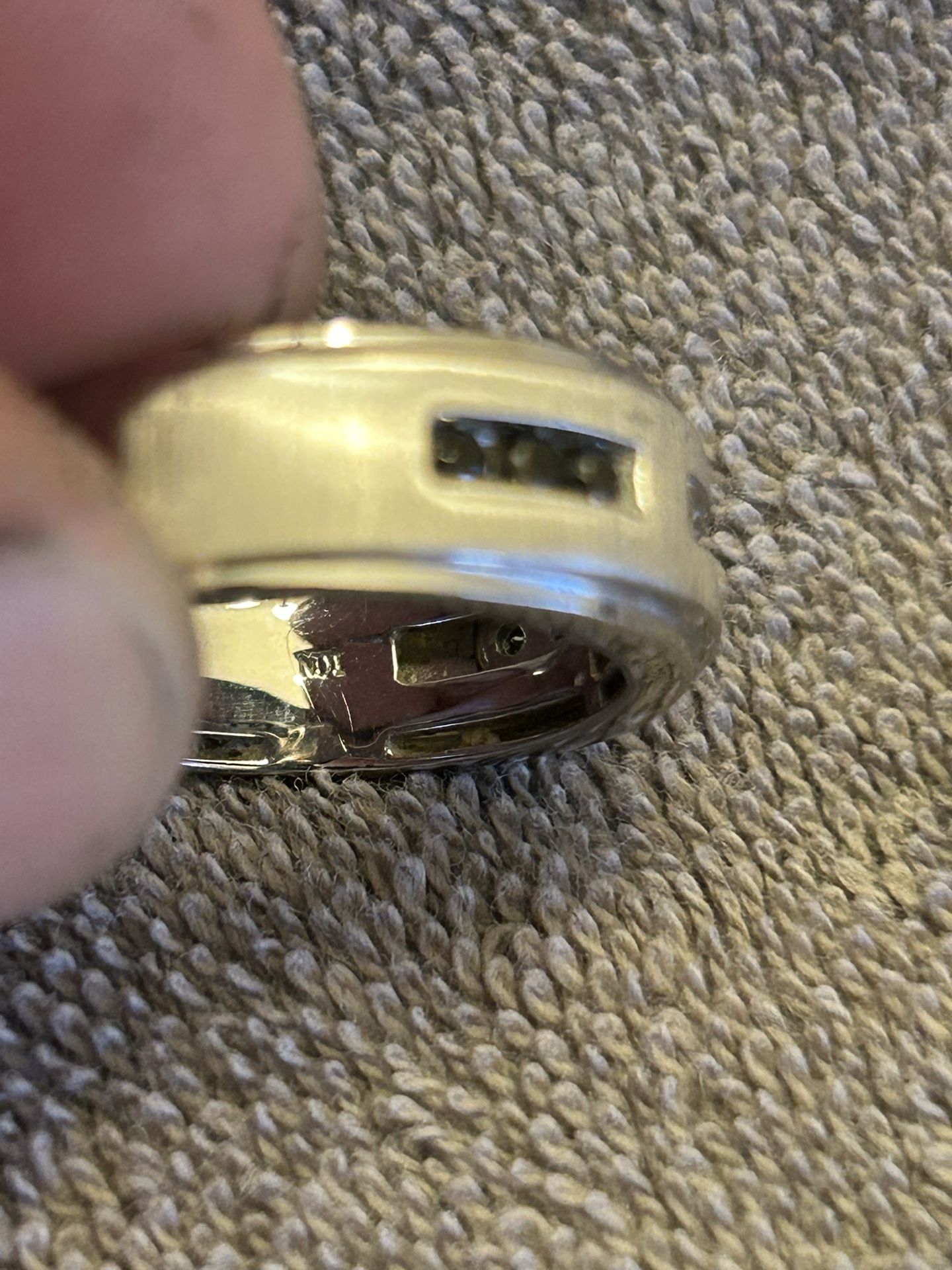 14k White Gold Mens Ring
