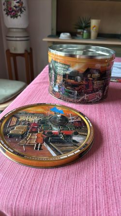 Jacobsen’s empty cookie tin.