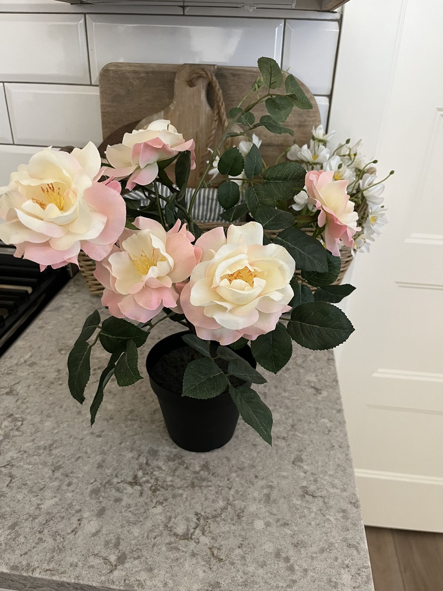 Faux Rose Plant $12