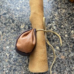 Leather Roll Up Checkers Set