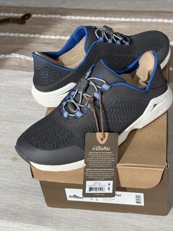 Olukai Shoes ‘Inana Mens 8 Black Drawstring Wet Grip Athletic