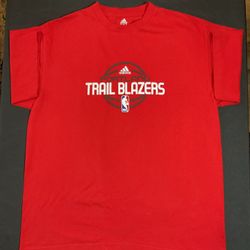 ADIDAS TRAIL BLAZER NBA T-SHIRT RED MEN’S LARGE