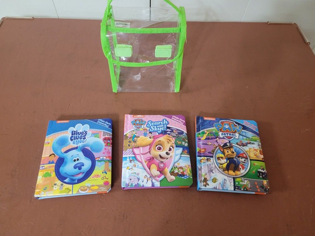 Nickelodeon  --  Little First Look & Find 3 Activity Books In A Vinyl Carry Bag