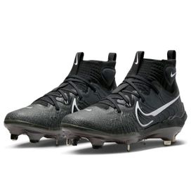 Men's Nike Alpha Huarache Pro NXT Black White Metal Baseball Cleats Sz 7.5 ⚾️