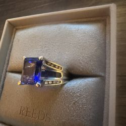 Engagement Ring Sapphire 10k