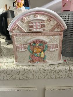 Vintage Ceramic Mouse House Cookie Jar
