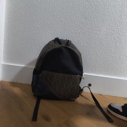 Black And Brown Fendi. Backpack