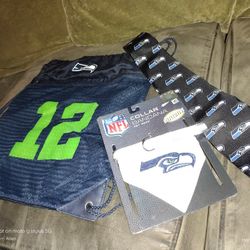 NFL SEATTLE SEAHAWKS BACKPACK, TIE, DOG SCARF