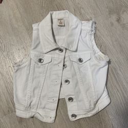 White Denim Jacket vest