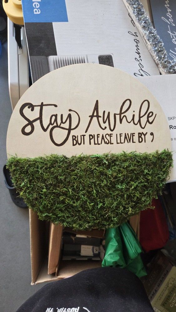 Hand Burned Sign