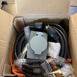 25 ft. 30 Amp 125-Volt Generator Extension Cord and Power Inlet Box Kit STW 10 AWG RV Generator Cord with Twist Lock