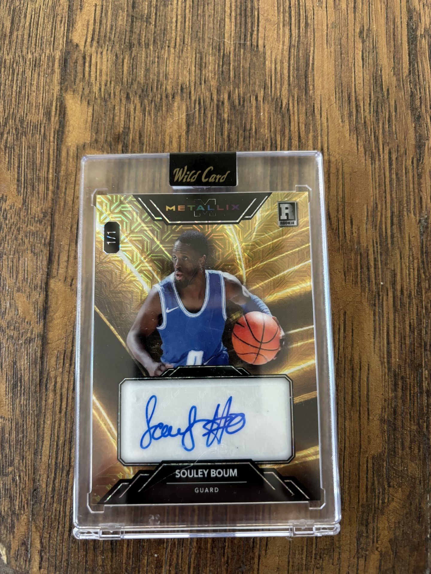1/1 AUTO 2023 Wild Card Metallix Souley Boum basketball card