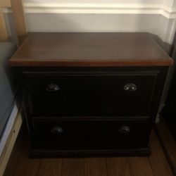 Wood File Cabinet With Storage 