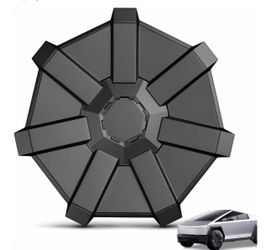 20" Cyber Wheel Cover Replacement for 2024 2025 Tesla Cybertruck, Matte Black ABS Hubcap Rim Protector, OEM Style Snap-Cyber Accessories(1 Pack)
