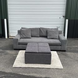 Large Sofa W Ottoman Free Delivery 