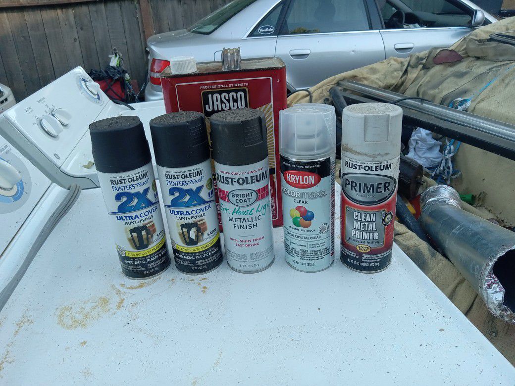 Full Cans Spray Paint And 1 Can Jasco Remover 