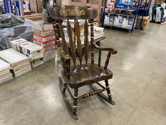 Large Vintage Darkwood Rocking Chair