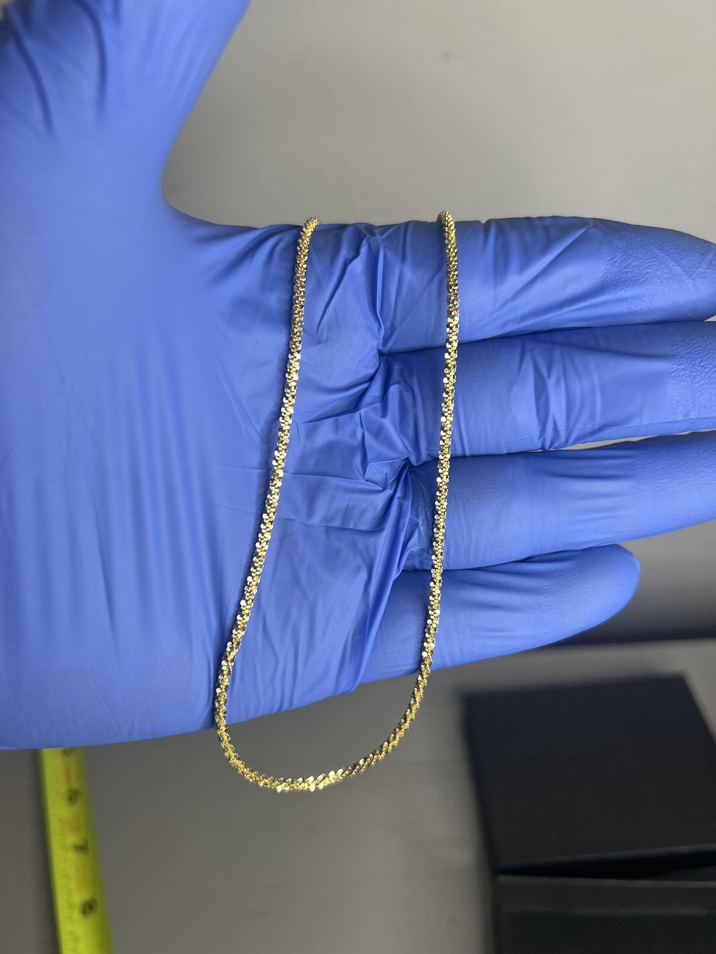 14K Gold Plated Real Solid 925 Silver Rope Chain (MADE IN ITALY, 20 Inches)