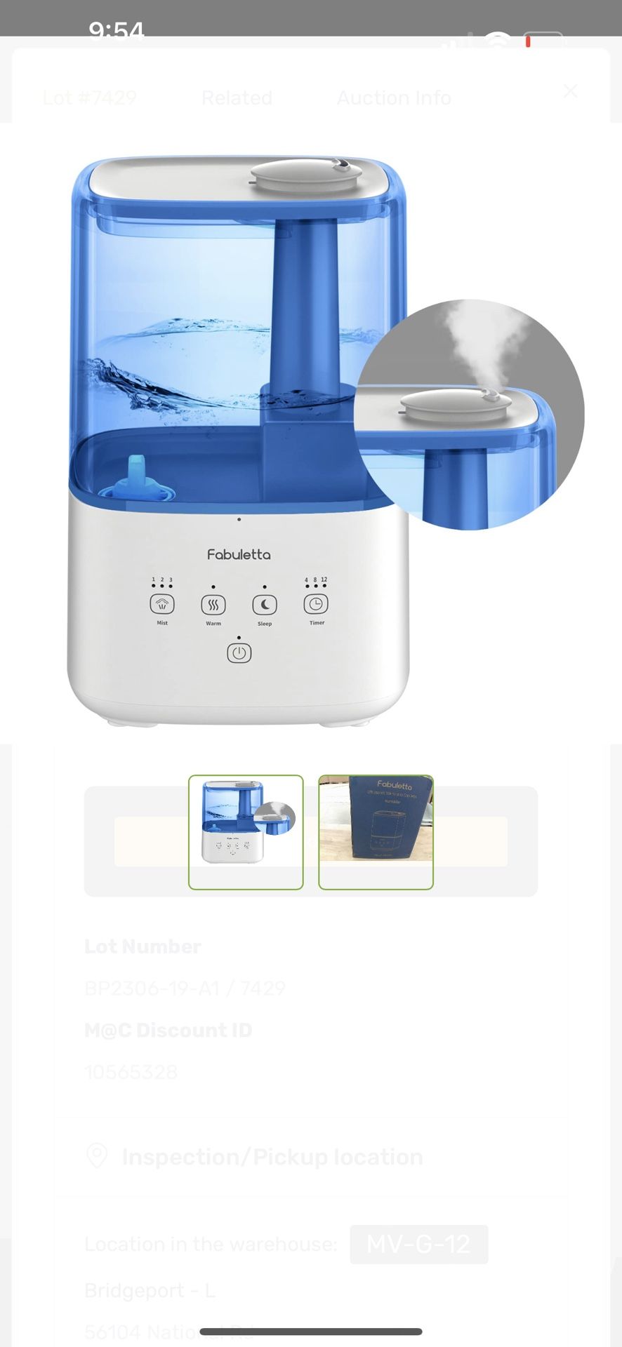 Fabuletta 4.5L Cool&Warm Mist Humidifier