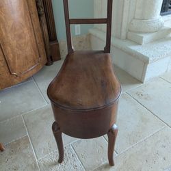 Antique Commode Chair With Drawer