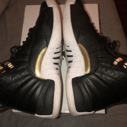 Jordan 12 Retro Black Metallic Gold White Size 11(W) 2019