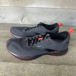 Brooks Revel 5 Mens 11 Running Shoes Gray Orange Sneakers Athletic 1103741D052