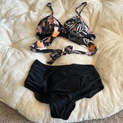 Women Wrap Bikini Set Push Up High Waisted 2 Piece Swimsuits