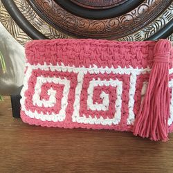 Barbie Pink Crochet Clutch 