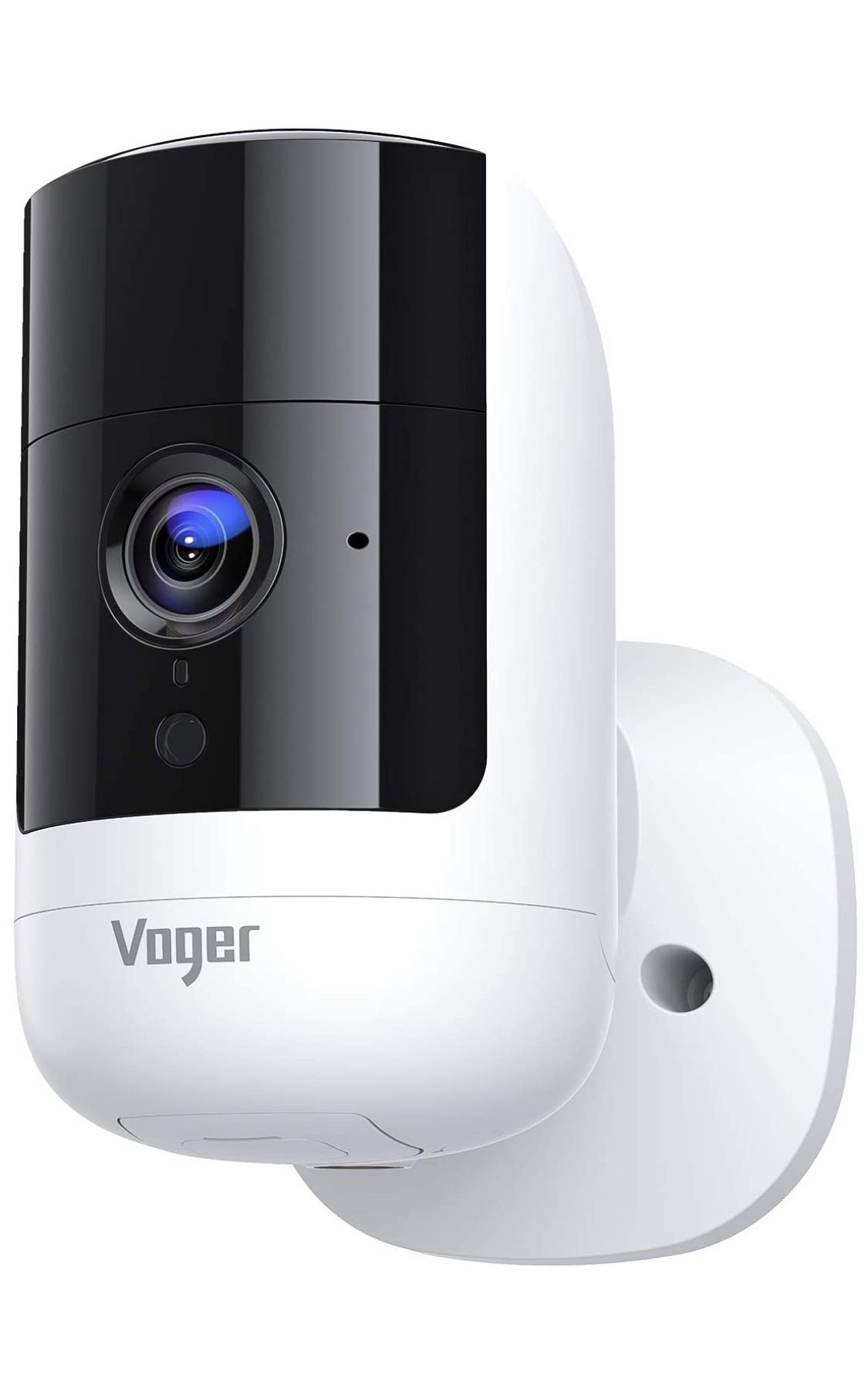 Voger Security Camera Outdoor, Rechargeable Indoor Camera 6700mAh Battery-Powered, 1080P Wireless Wifi Camera with Dual-PIR Motion Detection, 160°Wid