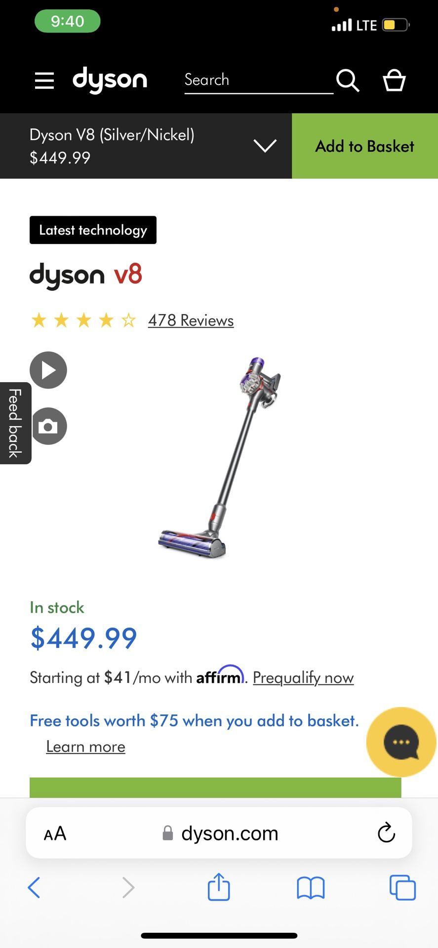 Dyson V8 Animal 