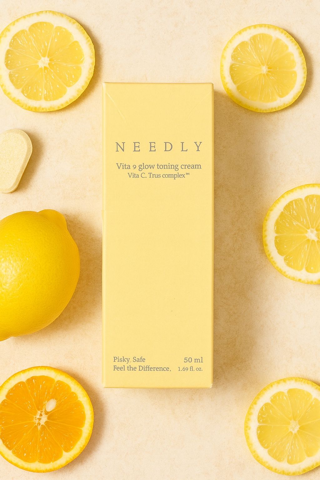 NEEDLY VitaC Trus Complex Glow Toning Cream Korean Skincare Face Bright Skin New