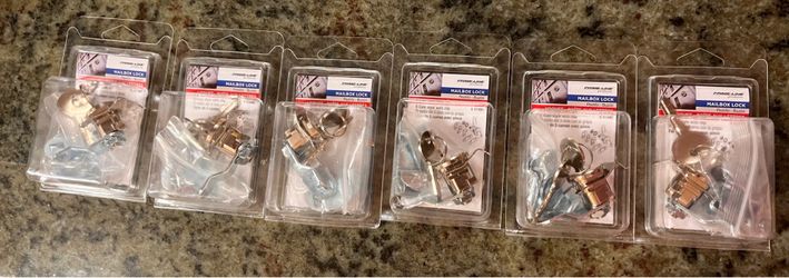6X $7 Ea. Prime-Line 7/8 in. Outside Dimension Brushed Nickel 5-Cam Mailbox Lock