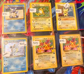 Vintage Pokemon Cards WOTC Stamp, Base Set, Team Rocket, 25th Anniversary
