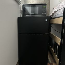 Fridge and microwave 
