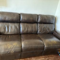 Leather Couch Brown