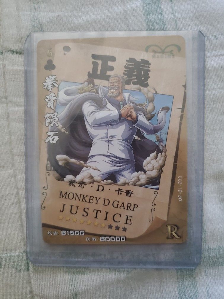 Monkey D Garp wanted poster One Piece Trading Cards Set