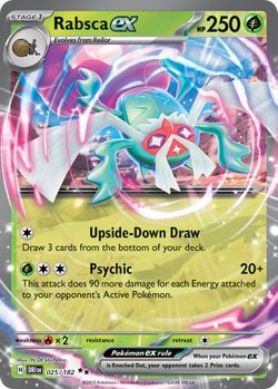 Rabsca ex 025/182 Double Rare Destined Rivals Pokemon Holo Near Mint