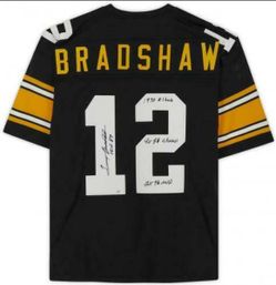 Terry Bradshaw Autographed/Inscribed Authentic Mitchell & Ness Jersey 10 Of Only 12